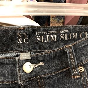 NYC Slim slouch straight leg blue jeans size 0